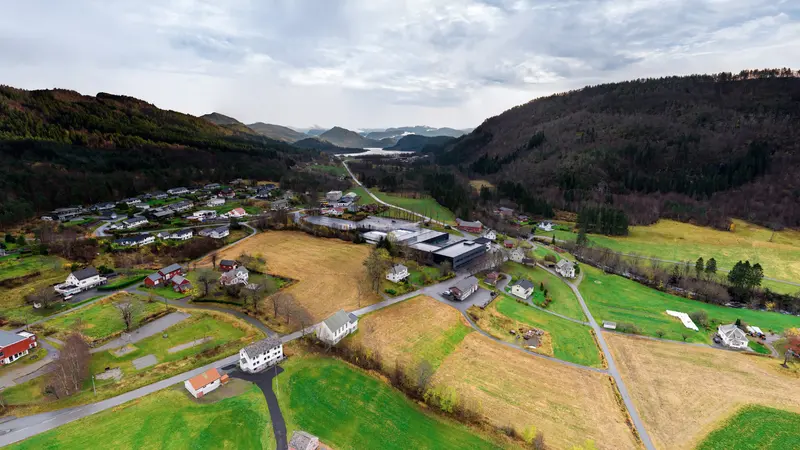Drone panorama of Tennfjord